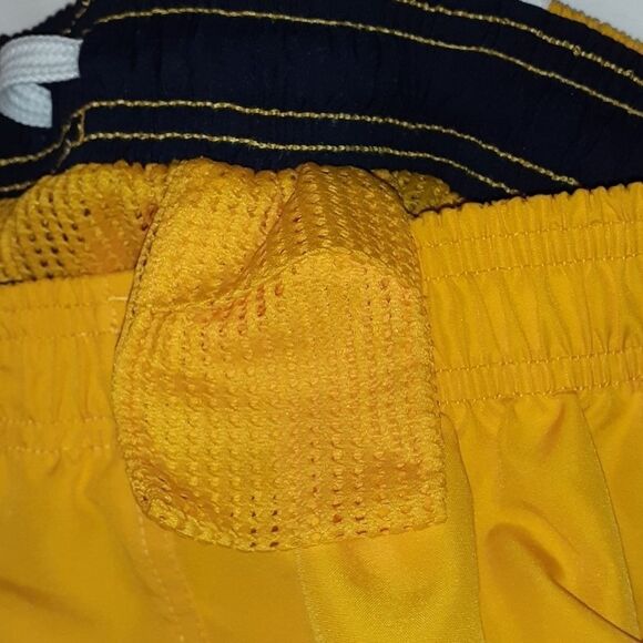Speedo Lined Swim Trunks Shorts Yellow &‎ White Med - Picture 6 of 6